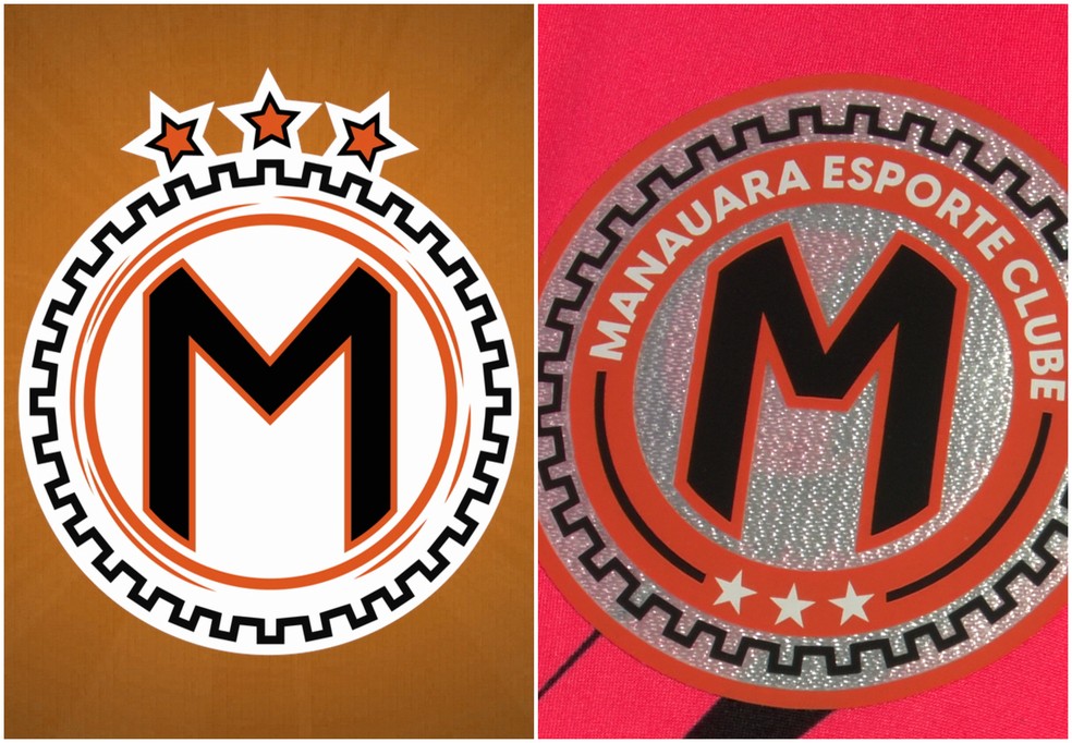 Antigo e o novo escudo do Manauara &mdash; Foto: Reprodu&ccedil;&atilde;o