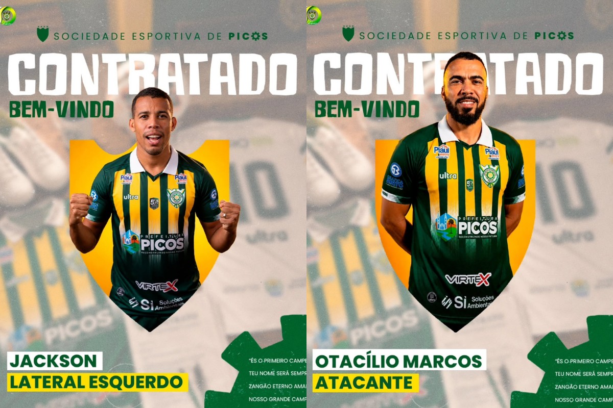 Picos oficializa acerto com lateral Jackson e atacante ex-Iguatu para o Piauiense Série B