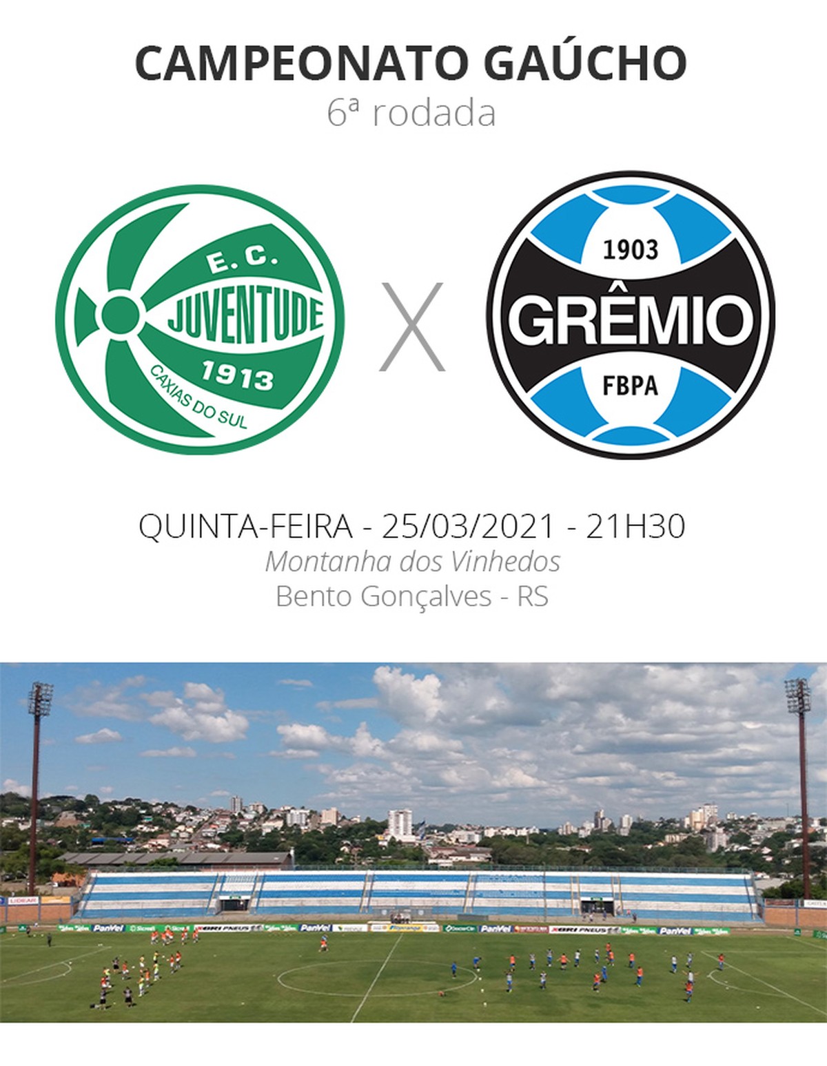 Juventude x Grêmio ao vivo e online, onde assistir, que horas é