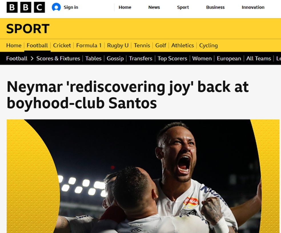 Neymar BBC — Foto: BBC