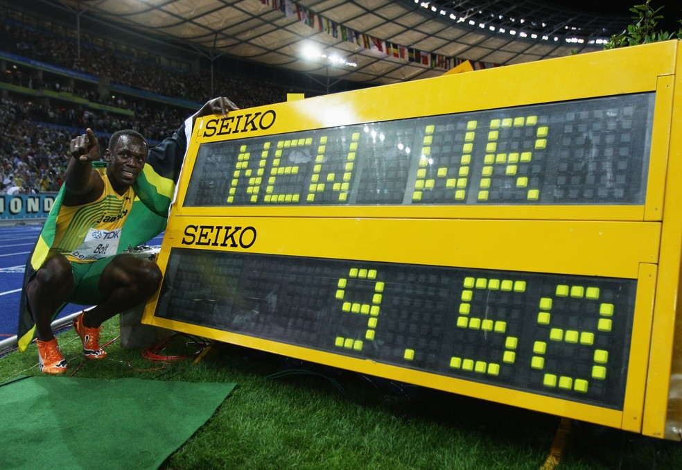 Qual é o recorde mundial do Bolt?