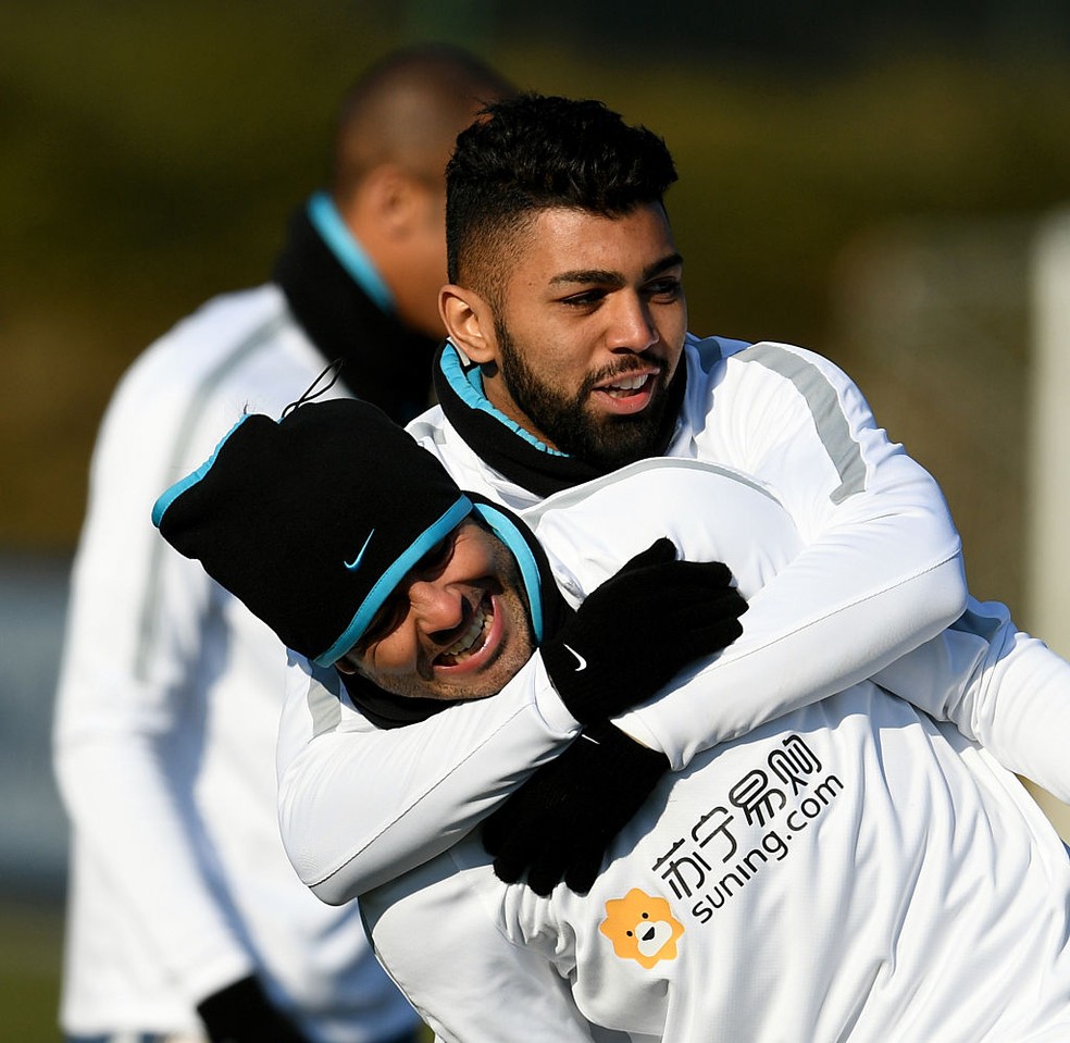 Gabigol e Éder jogaram juntos na Inter de Milão — Foto: Claudio Villa/Getty Images
