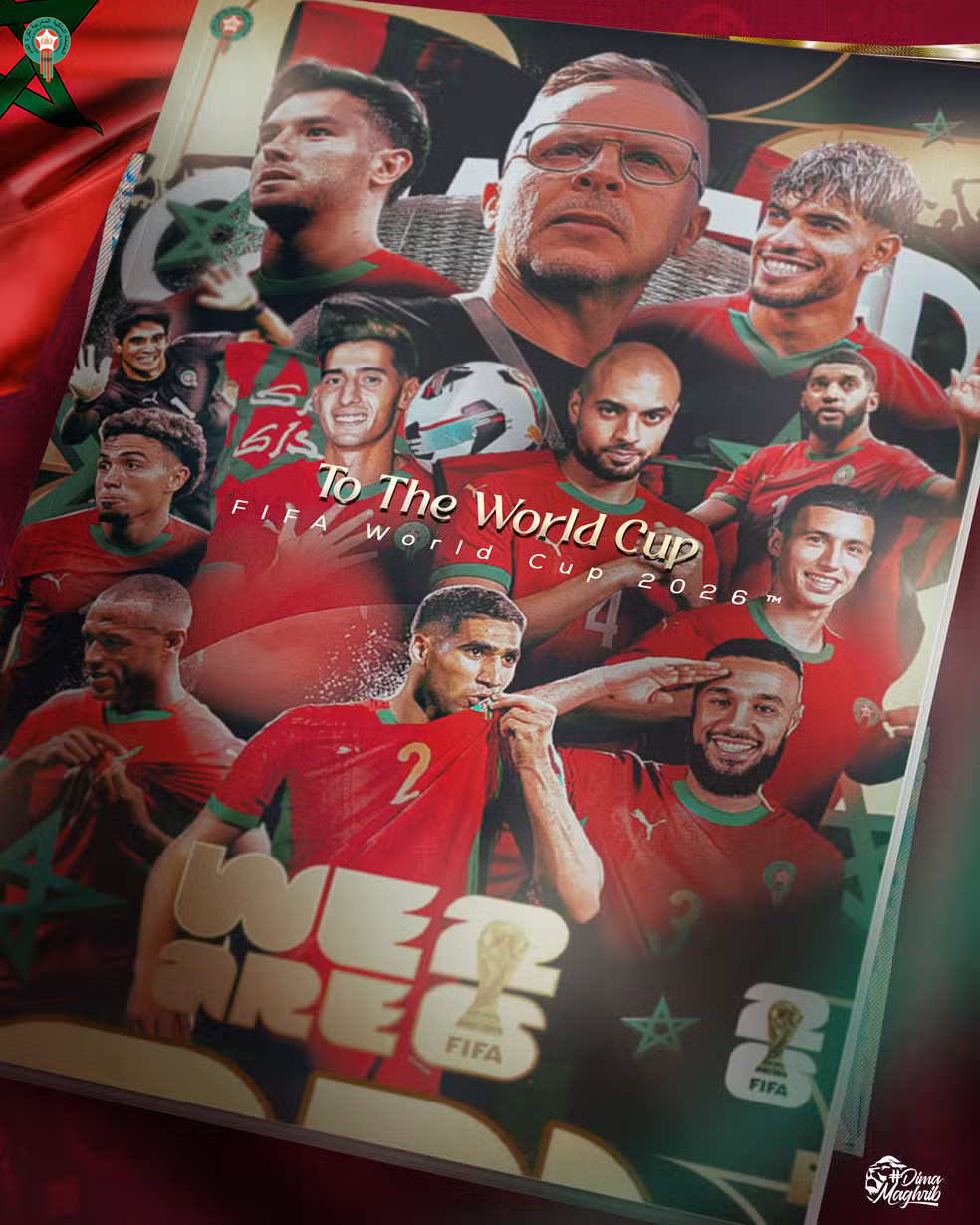Marrocos anuncia lista de convocados para a Copa do Mundo 2026 — Foto: Divulgação / FMF