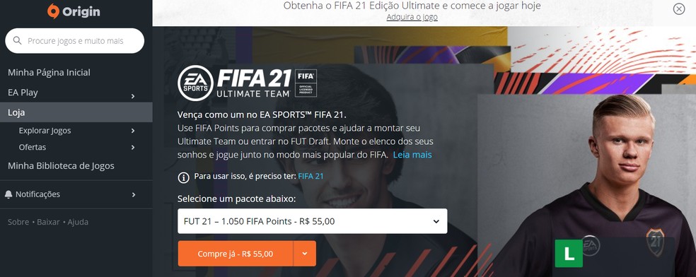 FIFA 21 Origin key, Visita e compra ao melhor preço!