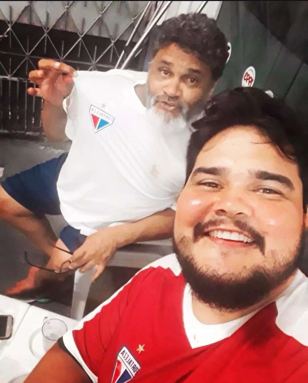 Joaquim e Pedro Barbosa, torcedores do Fortaleza — Foto: Arquivo pessoal