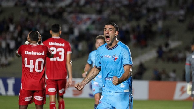Atacante Miritello comemora gol do Fortaleza