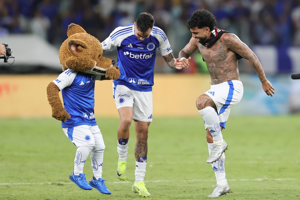 Kaio Jorge; Gabigol; Cruzeiro — Foto: Gilson Lobo/AGIF