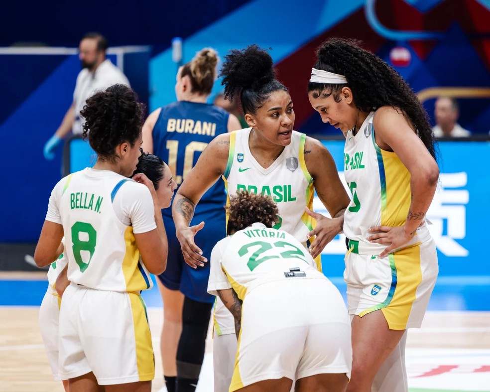Seleção brasileira na Copa América Feminina de basquete 2025 — Foto: Divulgação/FIBA