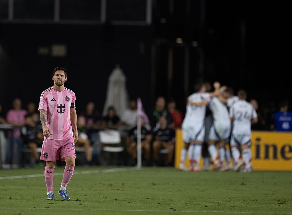 Messi em derrota do Inter Miami para o Chicago Fire — Foto: Getty Images