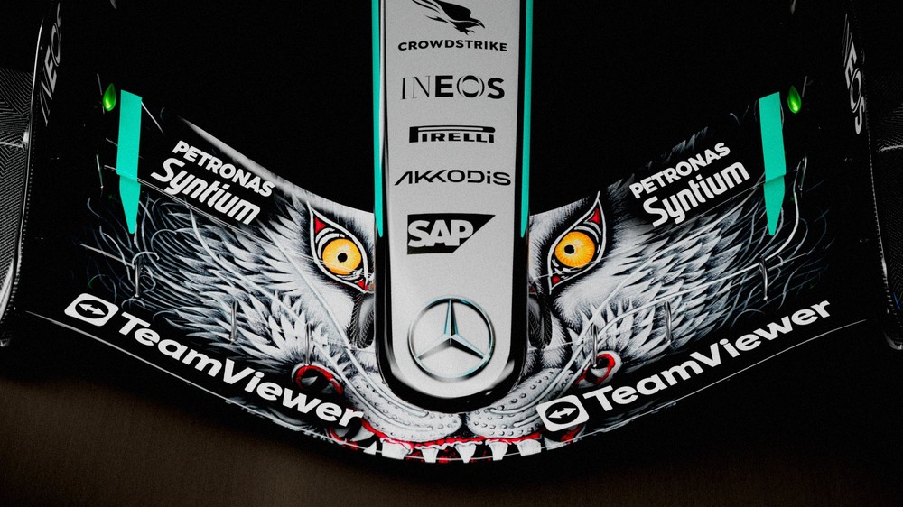 Mercedes apresenta pintura especial com lobo para o GP do Japão