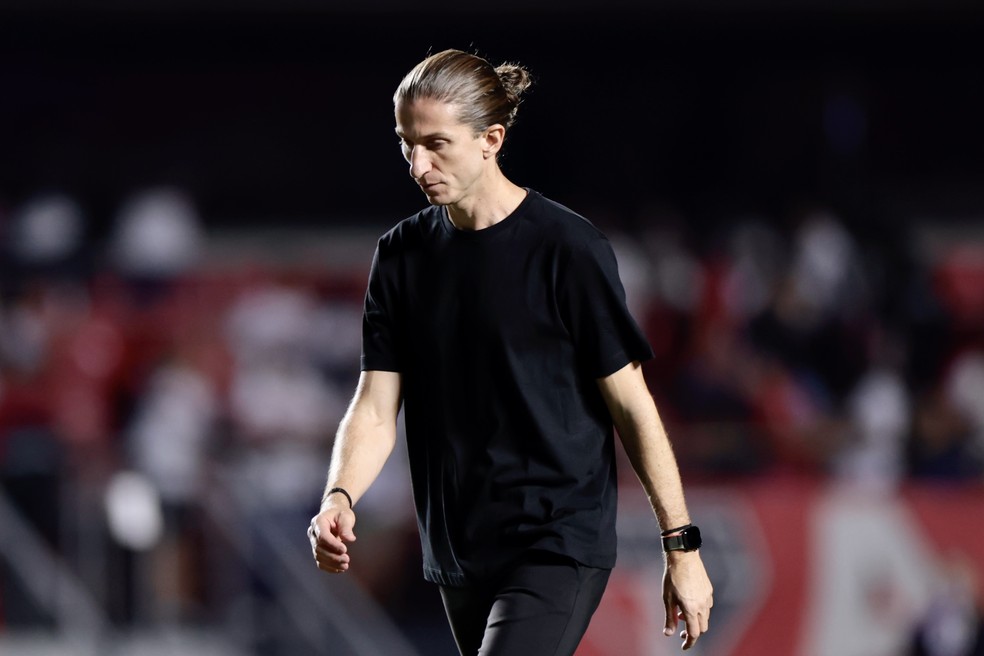 Filipe Lu�s durante a derrota do Flamengo para o S�o Paulo � Foto: Marcello Zambrana/AGIF