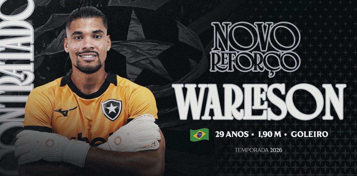 Botafogo contrata goleiro Warleson para reforçar elenco até 2029