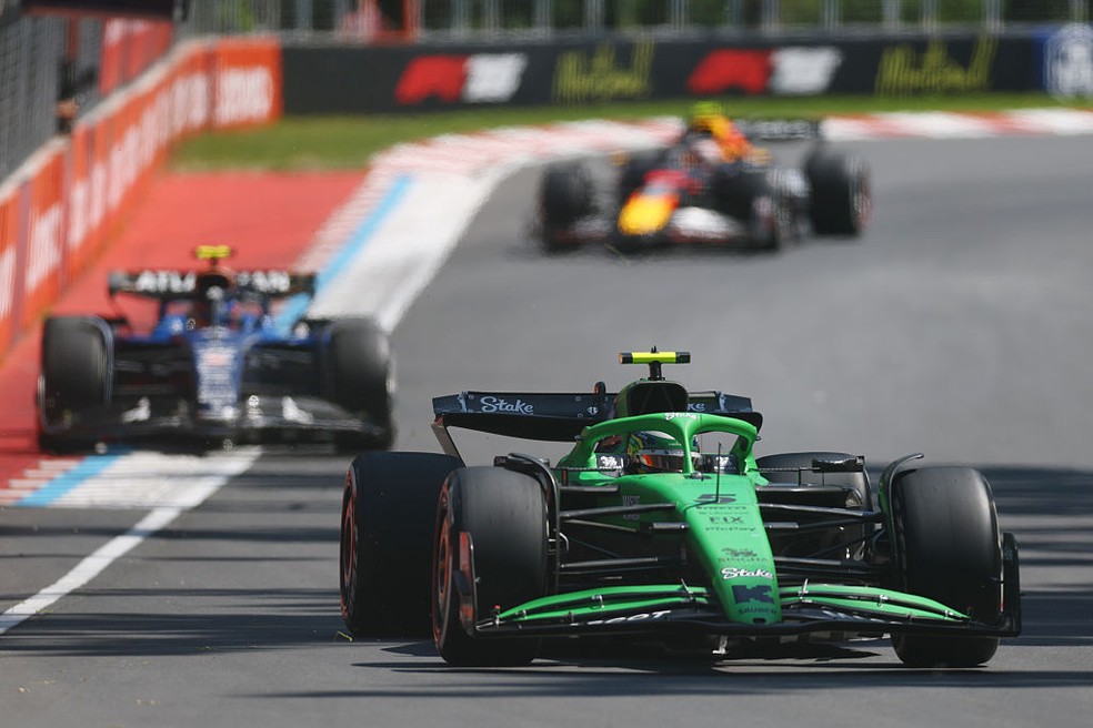 Gabriel Bortoleto durante o GP do Canadá da F1 2025 — Foto: Zak Mauger/LAT Images