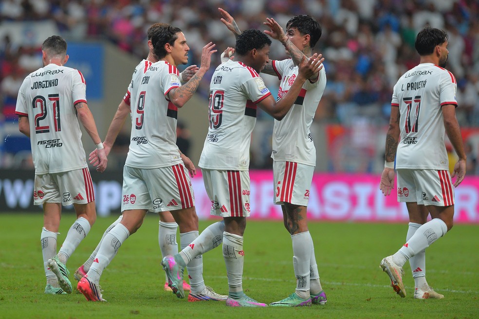 Flamengo comemora vit�ria contra o Bahia Campeonato Brasileiro 2026 � Foto: Walmir Cirne/AGIF
