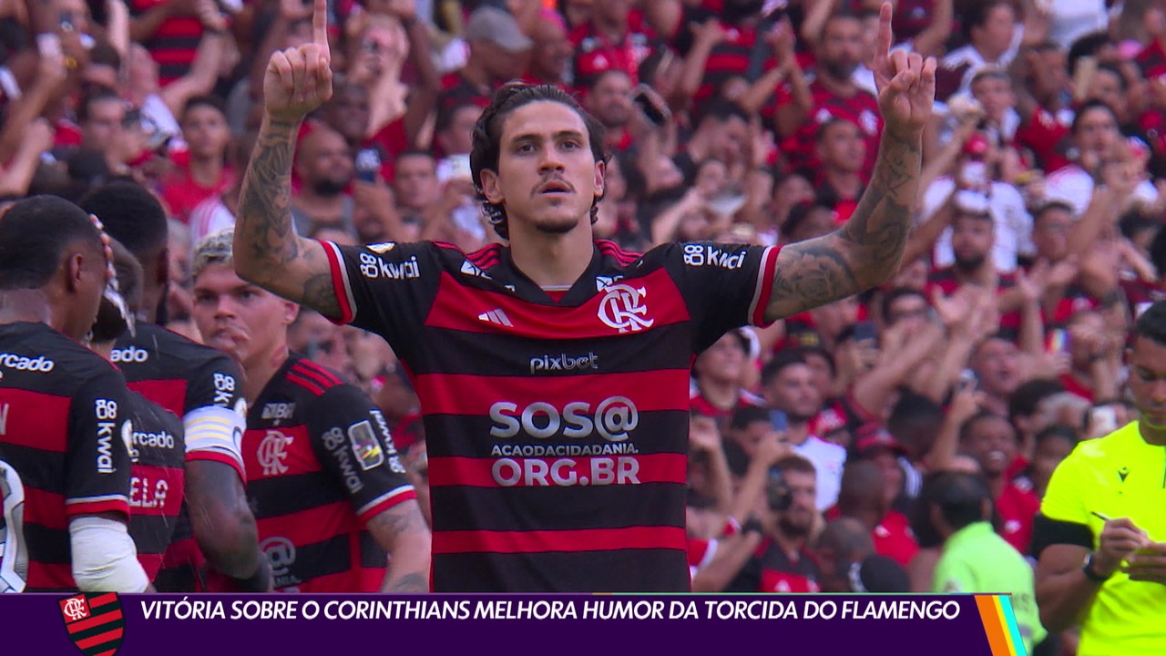 Vitória sobre o Corinthians melhora humor da torcida do Flamengo