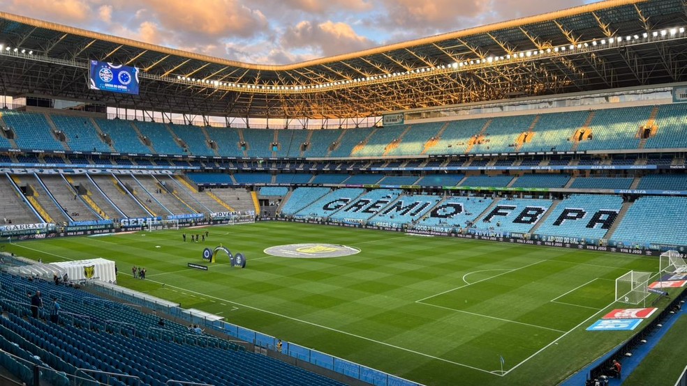 Arena do Grêmio antes da partida contra o Cruzeiro na última quarta-feira — Foto: Rafael Favero / Ge