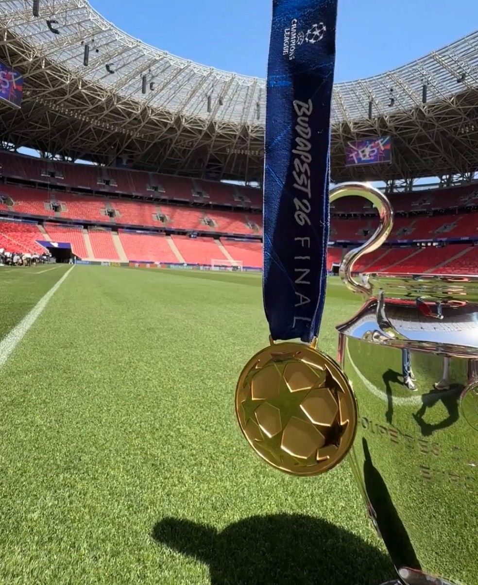 Uefa divulga medalha da final da Champions League 2025/26 — Foto: Reprodução