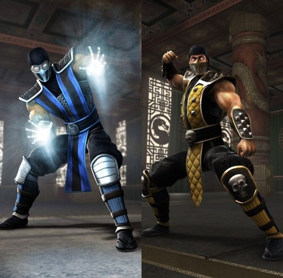 Sub-Zero e Scorpion no Mortal Kombat: Shaolin Monks — Foto: Reprodução/MK Shaolin Monks