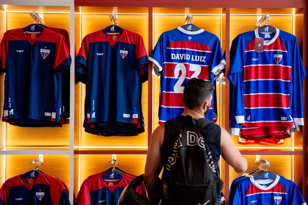 David Luiz, Fortaleza, camisa — Foto: Thiago Gadelha/SVM