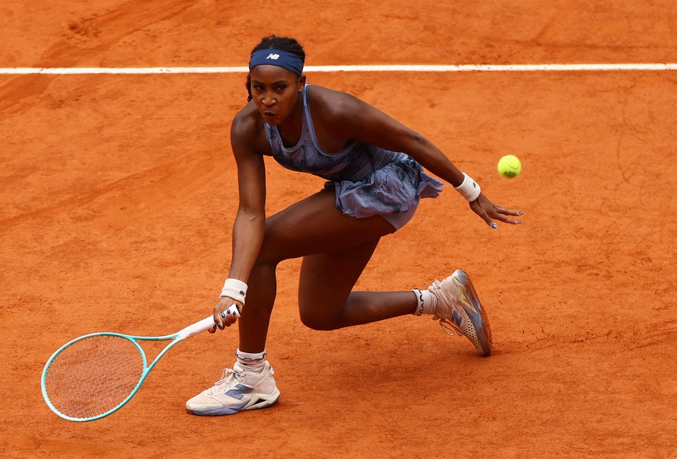 Coco Gauff contra Sabalenka em Roland Garros — Foto: REUTERS/Lisi Niesner