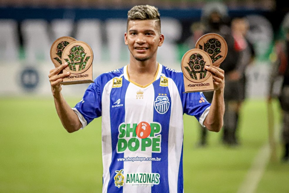 Negueba foi a revela&ccedil;&atilde;o do campeonato amazonense em 2021 &mdash; Foto: Jo&atilde;o Normando/FAF