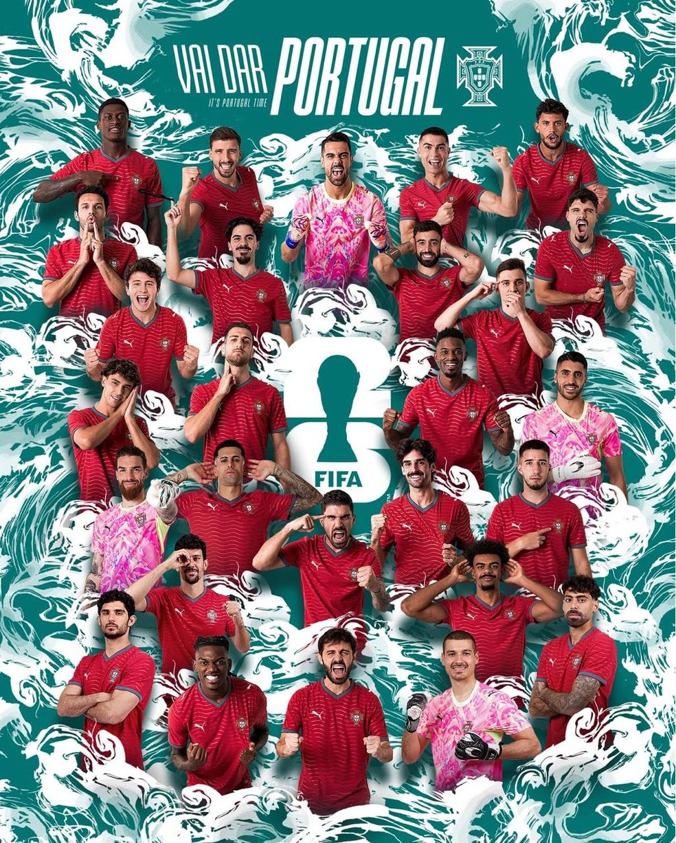 Portugal divulga convocação para a Copa do Mundo 2026 — Foto: Reprodução / @portugal