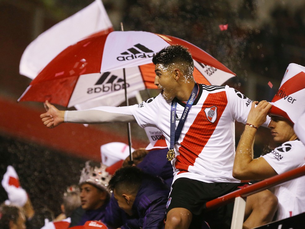 Exequiel Palacios nos tempos de River Plate  — Foto: Agustin Marcarian/Reuters