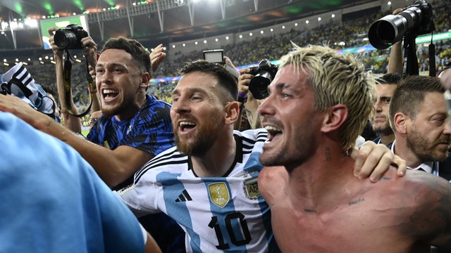 Messi comemora vitória Argentina Brasil Maracanã