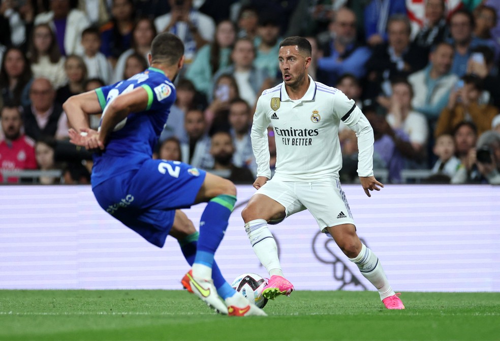 Hazard em ação pelo Real Madrid — Foto: Reuters