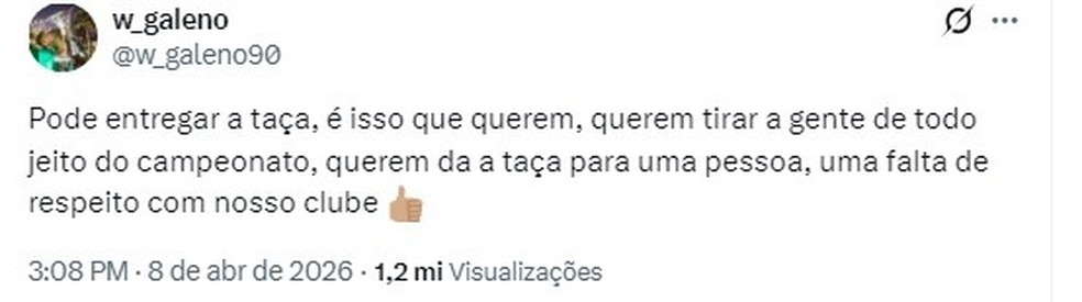 Postagem de Galeano — Foto: Reprodução