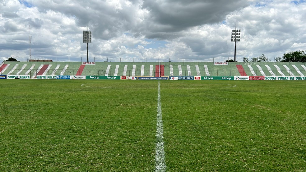 Estádio Marizão, casa do Sousa — Foto: Matheus Aquino/ge