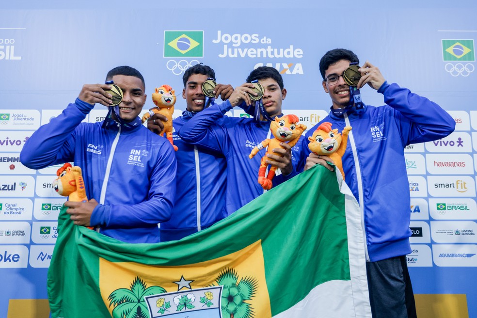 José Franckley, João Arthur, Robson Jean e Rafael Damasceno são campeões brasileiros — Foto: Ana Patricia/COB