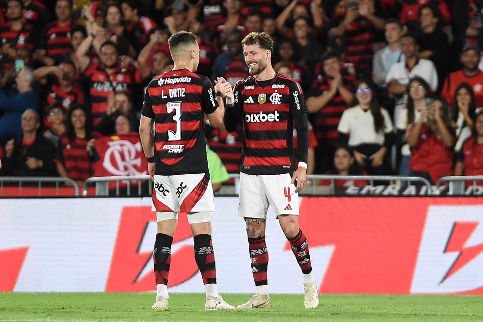 Dupla Lo Ortiz e Lo Pereira vem de oito jogos seguidos no Flamengo  Foto: Alexandre Duro