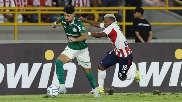 Flaco López em Junior Barranquilla x Palmeiras