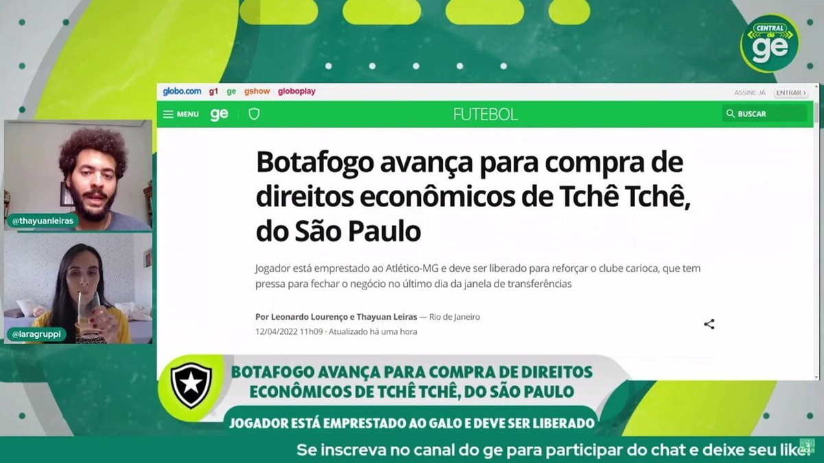 alex on X: @psicoshow Botafogo atravessa a negociação e fecha com o  argentino. Fonte: Globo Esporte  / X