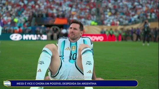 Messi é vice e chora em possível despedida da Argentina - Programa: Globo Esporte SP 