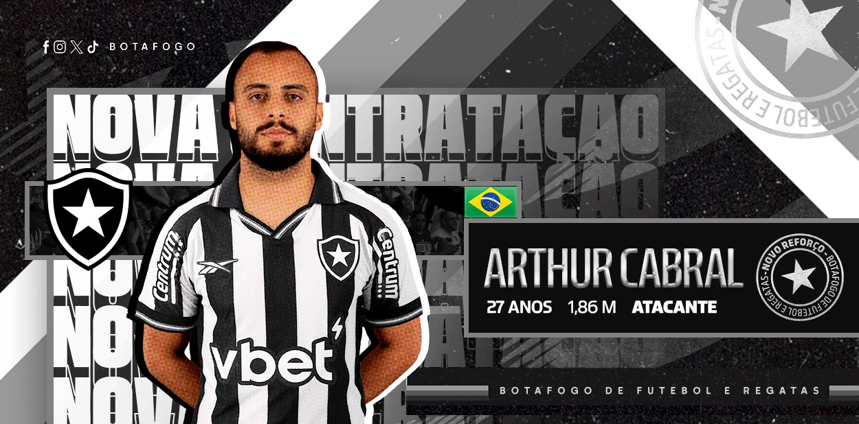Botafogo anuncia a contratação de Arthur Cabral