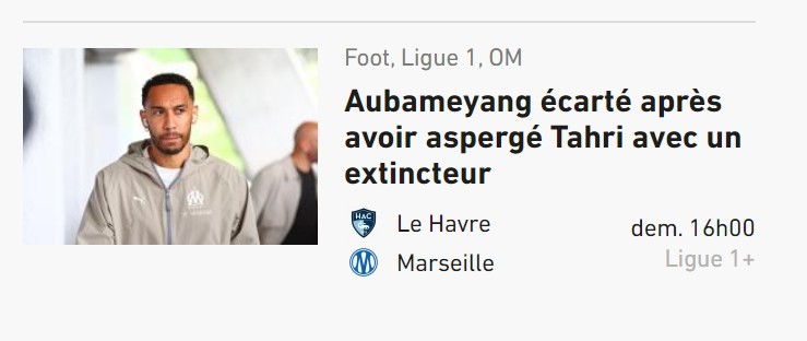 Jornal: Aubameyang é afastado da concentração após atingir colega com extintor