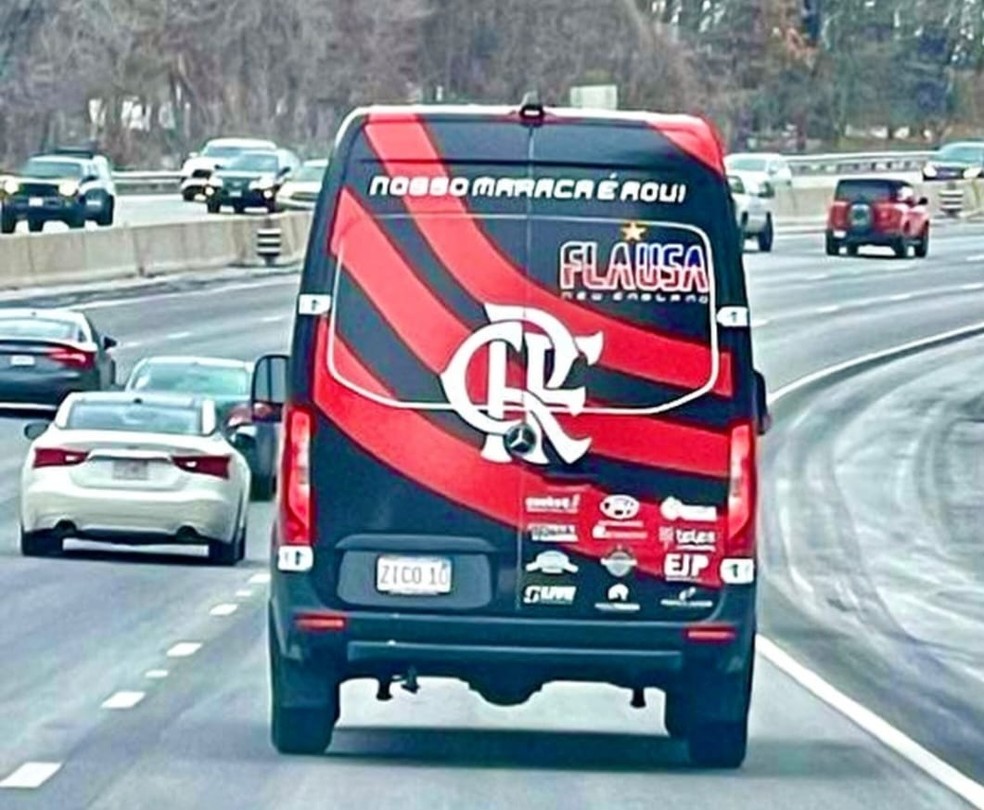 Van de um torcedor do Flamengo nos Estados Unidos — Foto: Arquivo Pessoal