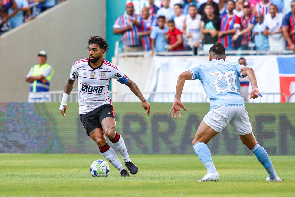 Gabriel Barbosa Gabigol Flamengo x Bahia Campeonato Brasileiro &mdash; Foto: Renan Oliveira/AGIF