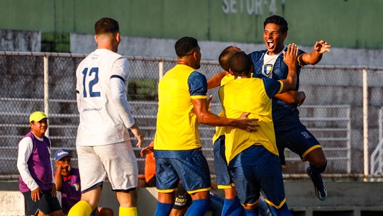 Atacante do Rio Grande celebra primeiro gol como profissional: "Na memória" - Foto: (Daniel Santos/Rio Grande)