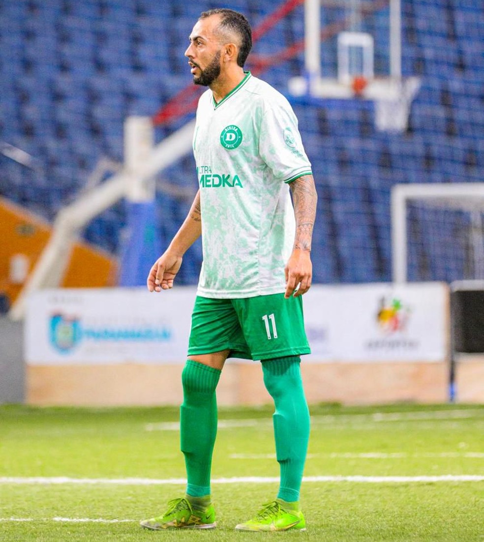 Marcinho é atacante do Divisa na Libertadores de Fut7 — Foto: Arquivo Pessoal