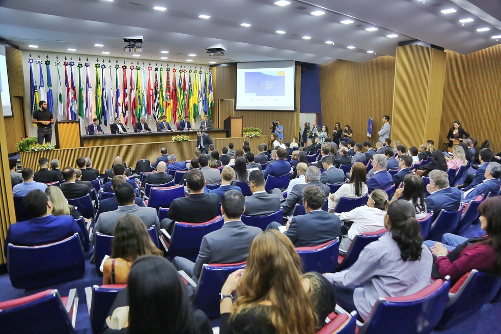 Encontro em Brasília reuniu policiais para debater o combate à manipulação de resultados — Foto: Ronaldo Caldas/MEsp