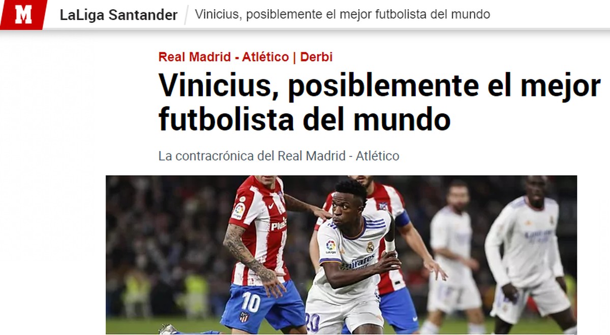 Para jornalista Espanhol, Vinicius Jr merece bola de Ouro e é o melhor  jogador de LaLiga - Urubu Interativo