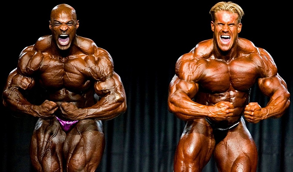 Ronnie Coleman e Jay Cutler: rivalidade é considerada a maior da história do esporte — Foto: Reprodução/Instagram