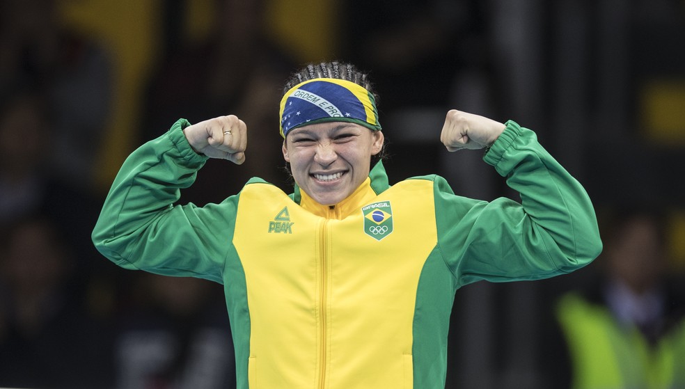 Beatriz Ferreira ouro boxe Pan de Lima — Foto: Jonne Roriz/COB 