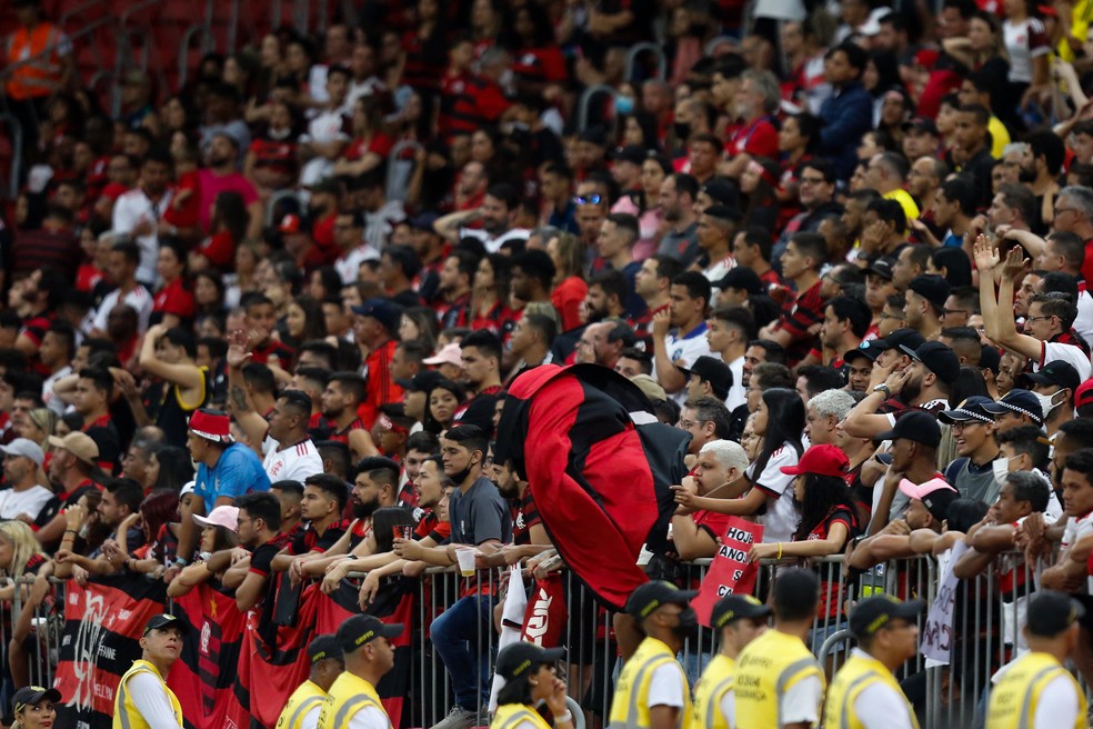 Torcida do Flamengo no Mané Garrincha — Foto: Gilvan de Souza/Flamengo