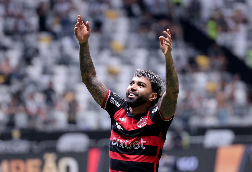 Gabigol comemora o título da Copa do Brasil — Foto: Cris Mattos/Reuters