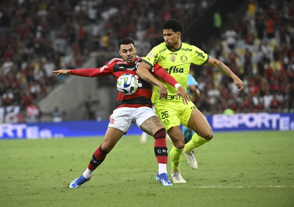Matheuzinho, Murilo, Flamengo, Palmeiras — Foto: André Durão