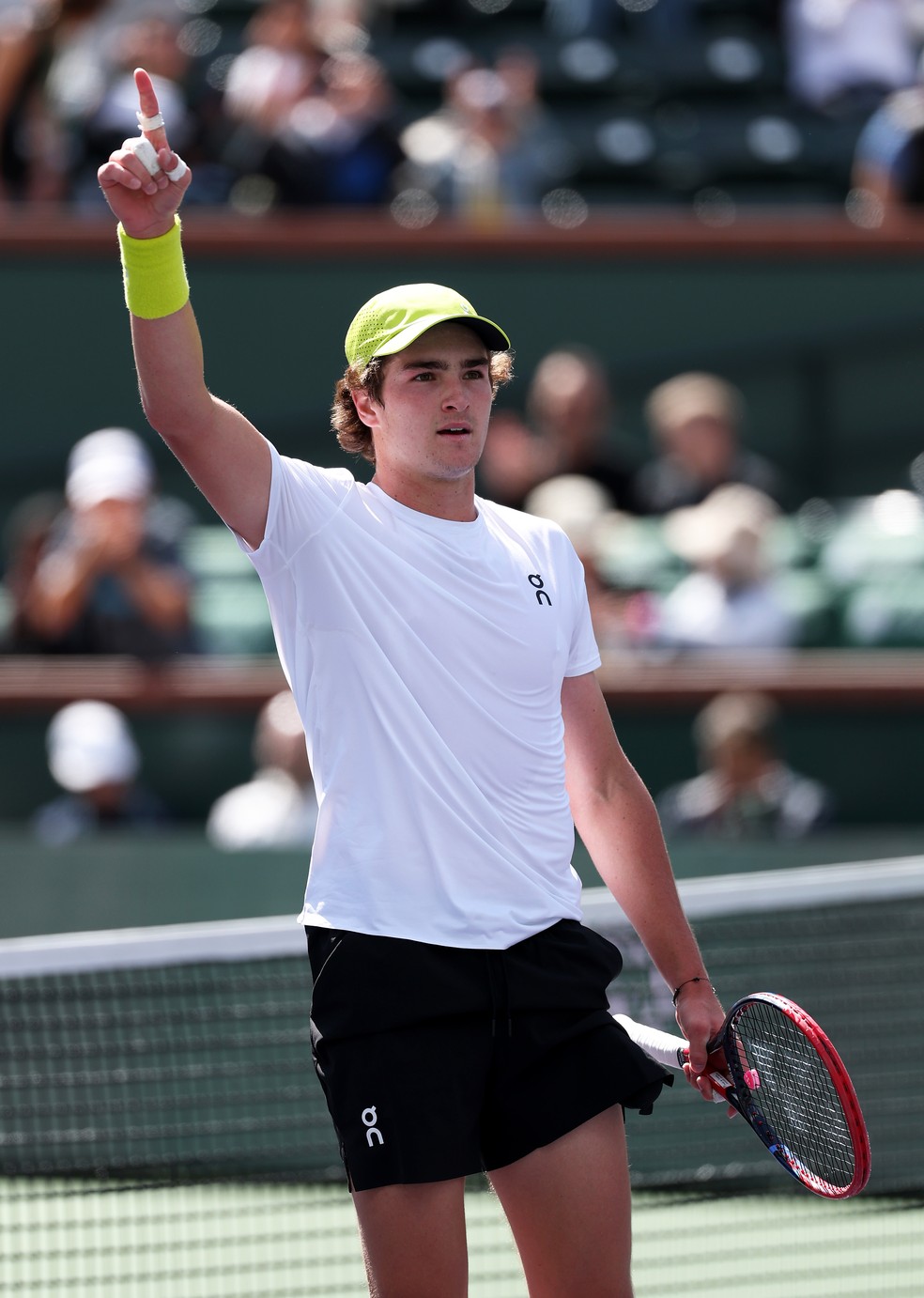 João Fonseca na segunda rodada do Indian Wells — Foto: Getty Images